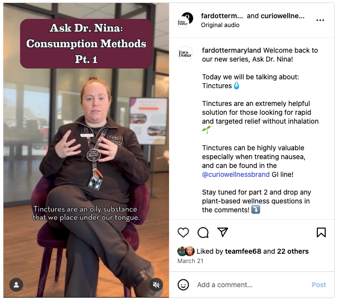 Ask Dr. Nina: Consumption Methods Pt. 1 on Instagram